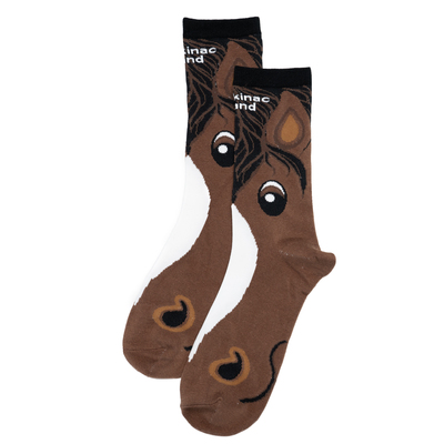 MACKINAC ISLAND麦基诺岛的骏马中筒男袜超大码41-46码FBF