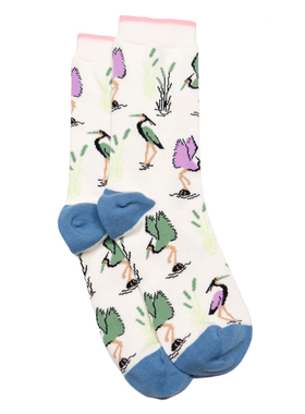 女士有机棉苍鹭无骨对目中筒女袜THO874