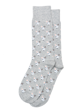 舒适棉质牛头梗犬Bull Terrier狗狗无骨对目手工对口男袜BAS