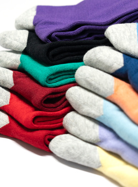 竹袜竹纤维柔软滑爽春夏抗菌防臭透气素色紫色黑色藏青色男袜BL