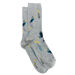 男士 竹袜竹纤维抗菌防臭HERON苍鹭无骨对目中筒男袜THO902