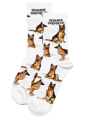 German Shepherd德国牧羊犬狼狗黑背中筒男女袜FBF36-43码