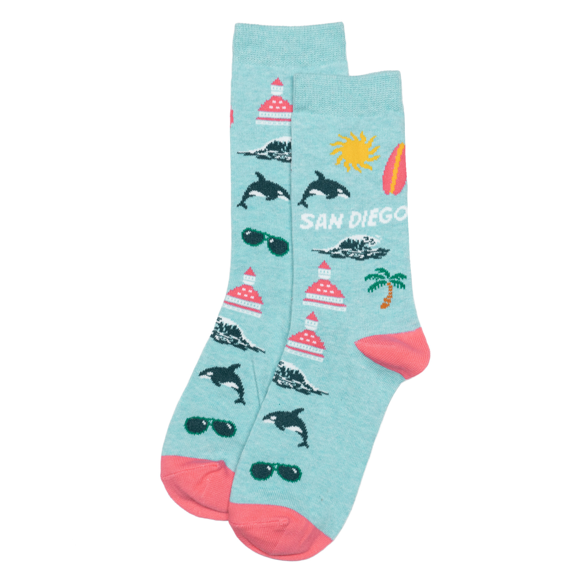 舒适棉质San Diego圣地亚哥海洋世界虎鲸度假科罗拉多酒店女袜RH