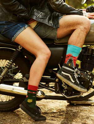 舒适棉质自驾游公路旅行男女同款情侣中短筒袜35-40码FUNNY SOCKS