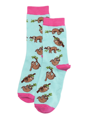 竹袜竹纤维春秋抗菌防臭透气吸汗SLOTH树懒中筒女袜HT