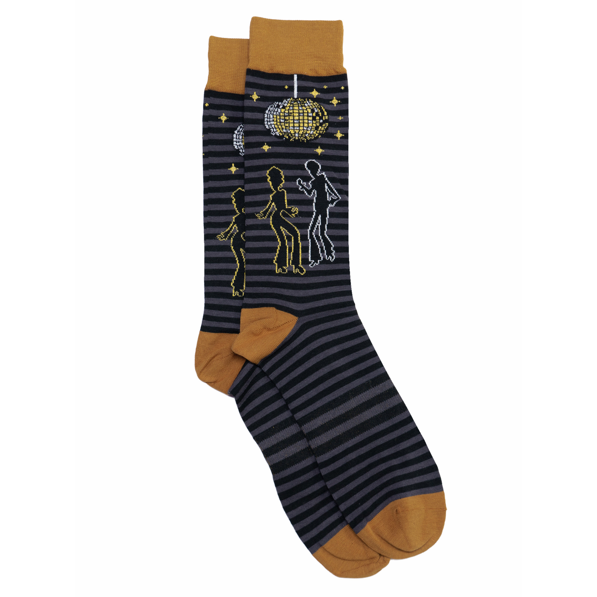 复古嬉皮喇叭裤爆炸头跳舞迪斯科年代DISCO无骨对目中筒男袜BI