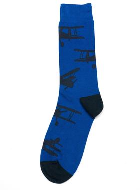 舒适棉质双翼螺旋桨飞机Airplanes飞行器爱好者无骨对目男袜SS028