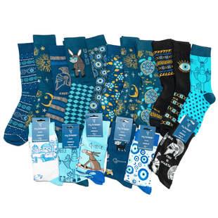 希腊人文美杜莎恶魔之眼蓝眼睛斯巴达海龟毛驴KISS MY ASS男女袜