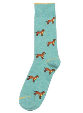 舒适棉质GOLDEN RETRIEVER金毛犬狗狗图案中筒男袜BL059