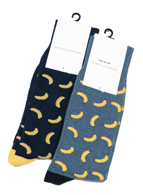 莫代尔棉质香蕉BANANA无骨对目对口中筒男袜BAS