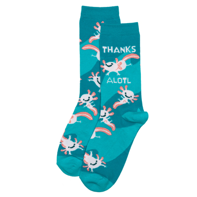 舒适棉质THANKS ALOTL美西螈六角龙宝宝中筒女袜RH