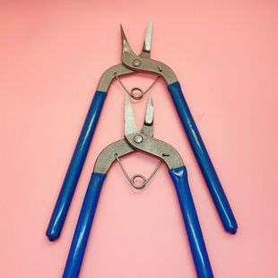 蓝色卷针九字钳DIY手工活挂圈钳子 尖嘴钳子手工用尖嘴钳戒圈套装