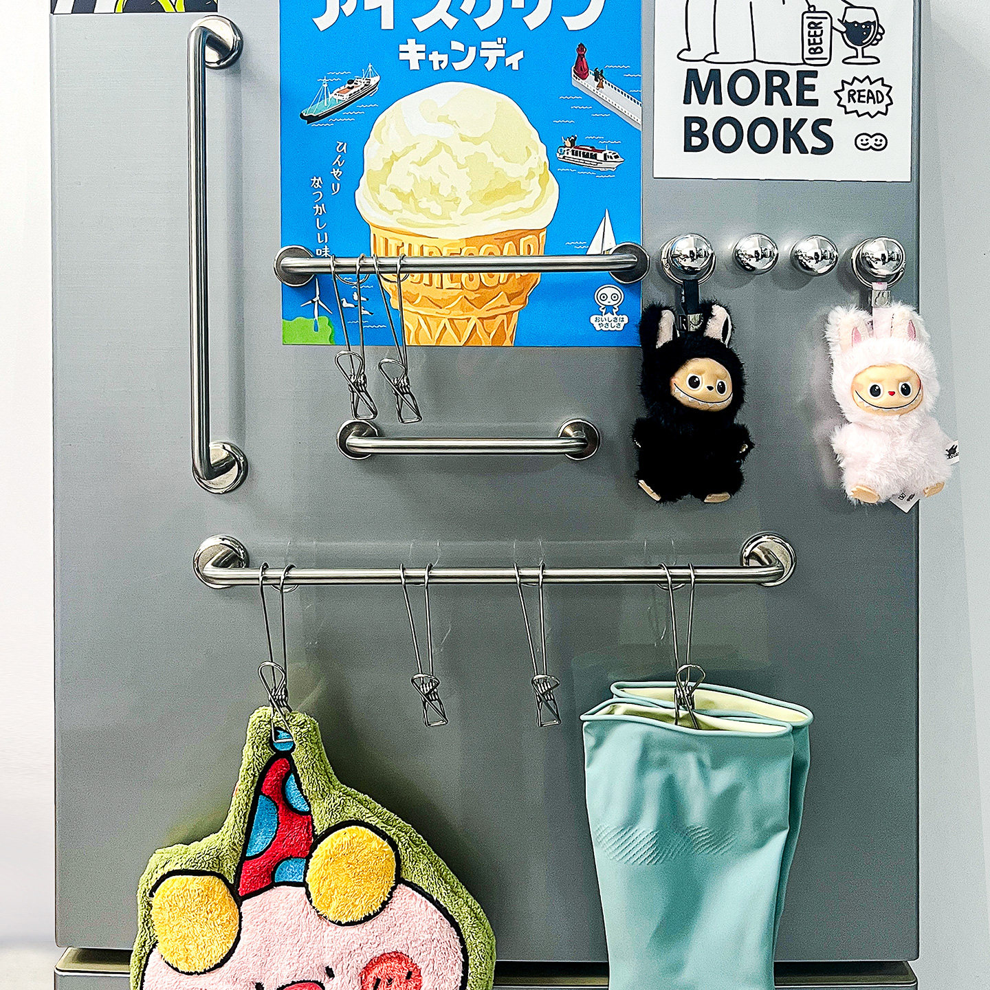 不锈钢磁吸挂杆冰箱贴家用厨房洞洞板铁皮柜免打孔抹布手套置物架,节庆用品/礼品,文化创意冰箱贴,淘宝优惠券,粉丝福利购,淘宝优惠卷