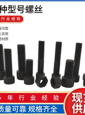 方圆矿山机械螺丝圆柱头高强度螺钉 碳钢发黑圆柱头六角螺栓钉丝