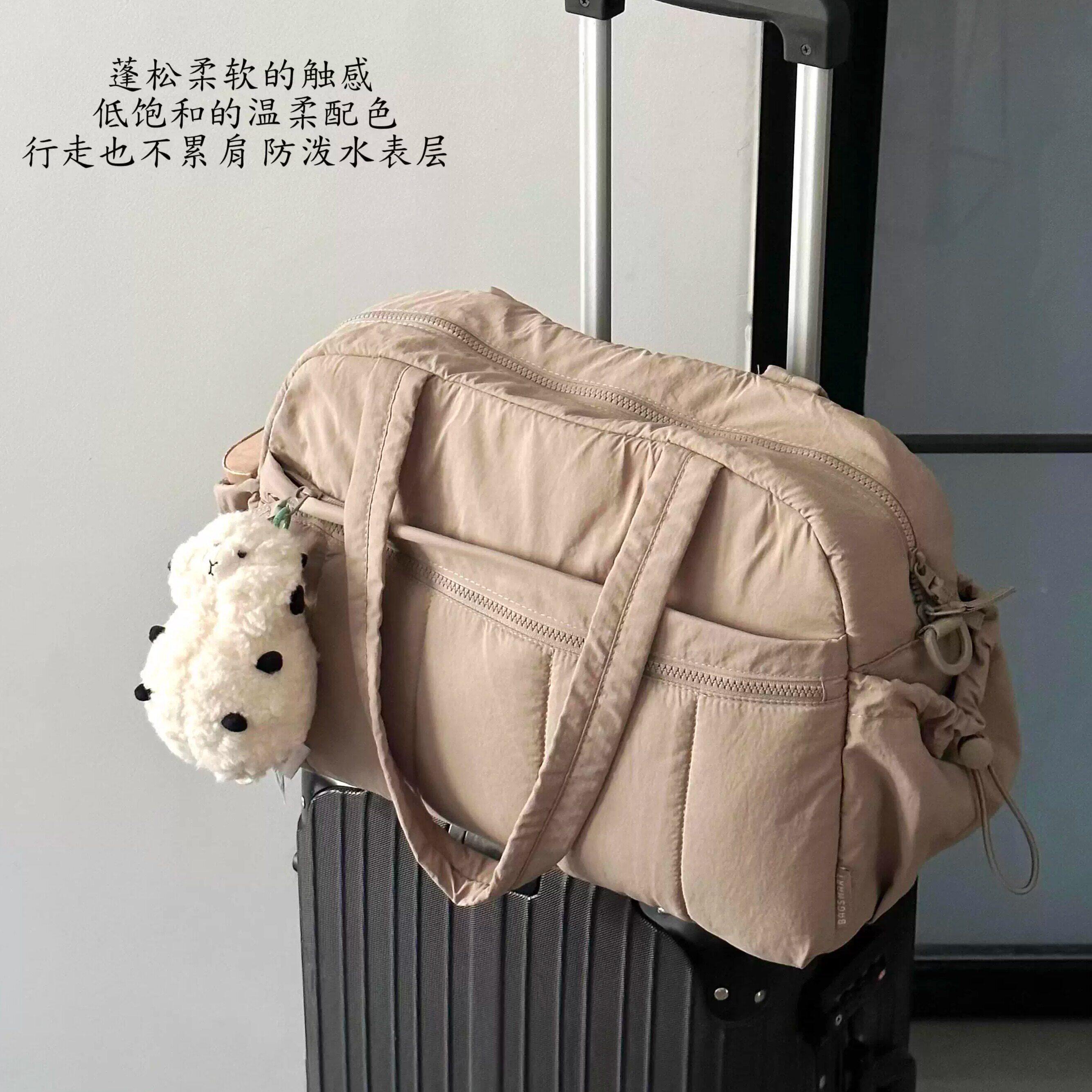 行李袋旅行包大容量女手提单肩斜挎包防水健身包出差短途轻便随身