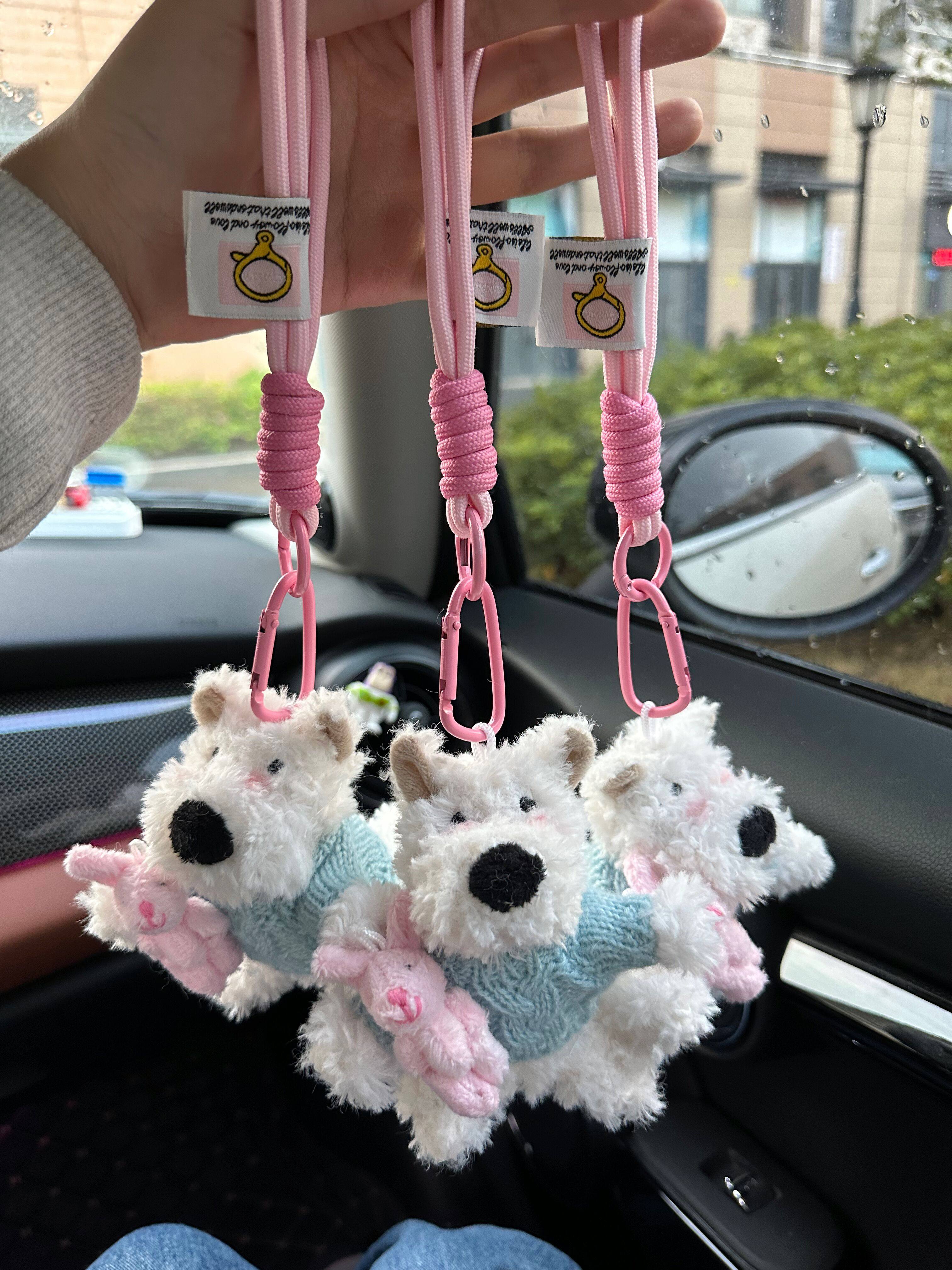 西高地小狗挂件潦草毛绒公仔背包钥匙扣可爱卡通玩偶挂饰闺蜜礼物