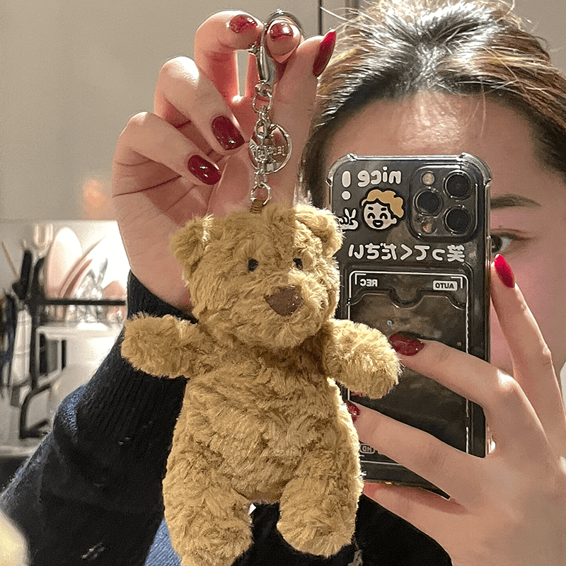 巴塞罗那小熊挂件背书包包小饰品可爱毛绒公仔钥匙扣2024新款女生