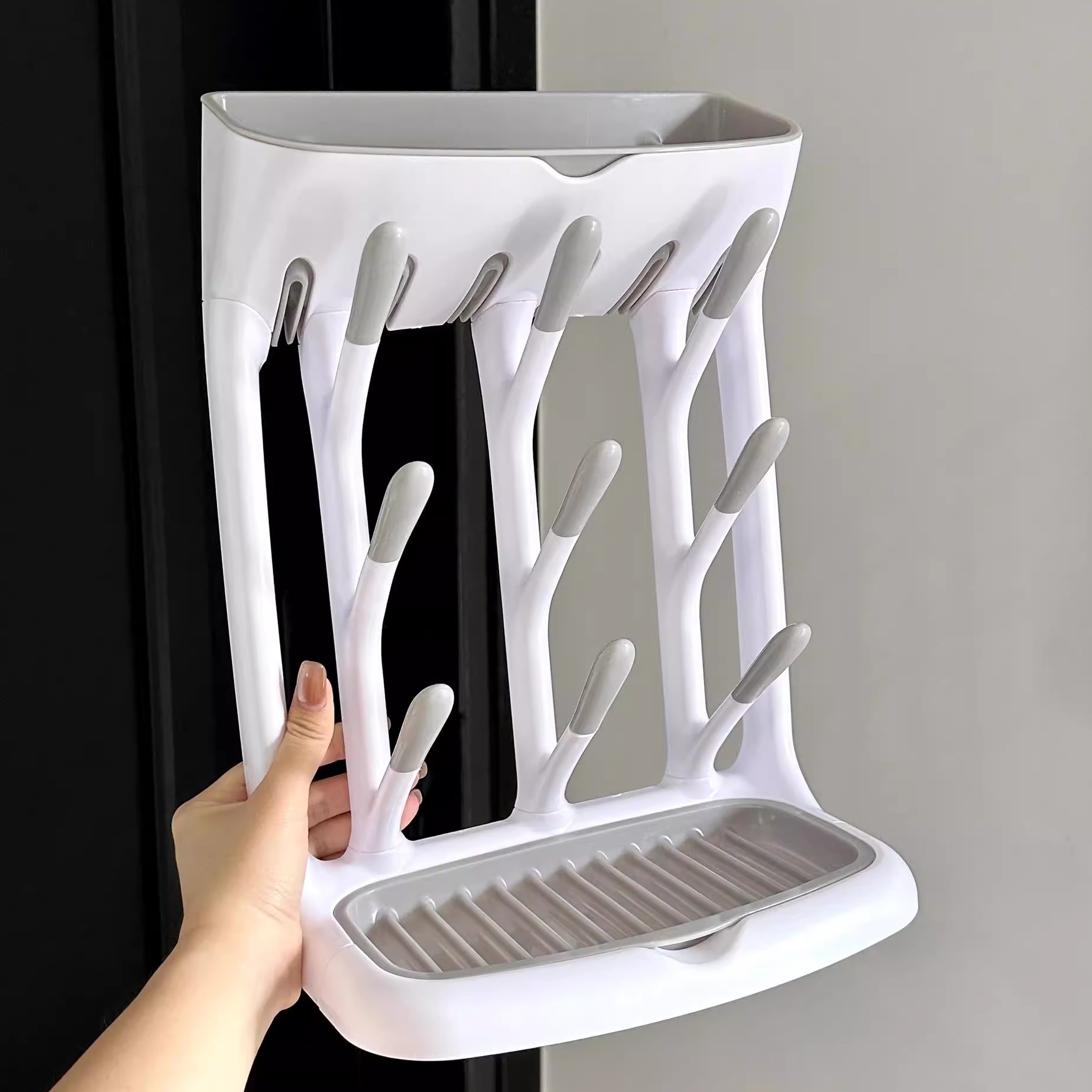 婴儿奶瓶沥水架家用宝宝水杯干燥架便捷晾干架子置物架挂放沥干器