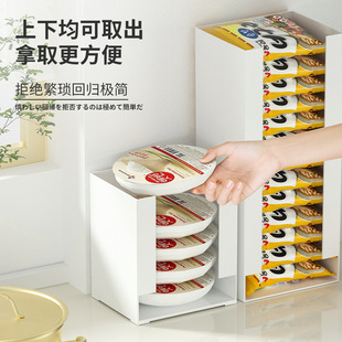 厨房泡面收纳盒橱柜整理盒面膜收纳神器杂物盒口罩直角储物收纳筐