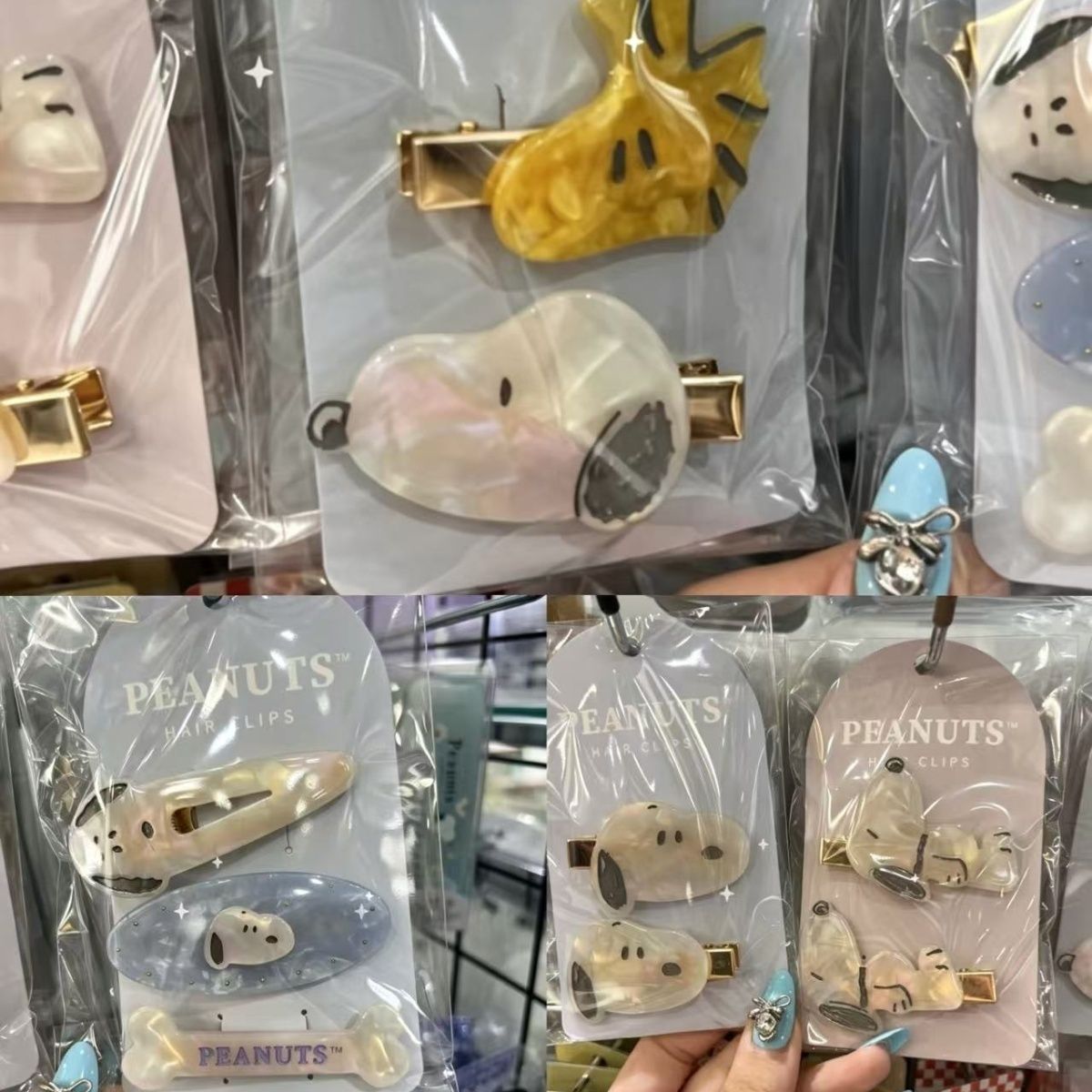 史努比Snoopy造型发夹套装可爱醋酸浏海夹少女学生髪饰发夹