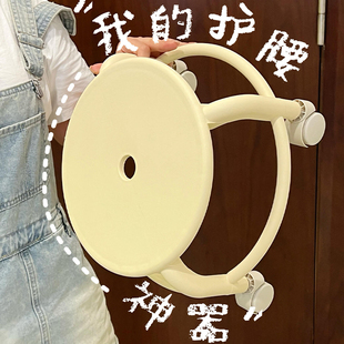 【家居好物】万向滑轮移动凳子换鞋小凳子家用矮凳结实耐用带轮凳
