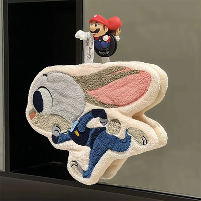 朱迪擦手巾悬挂式毛巾珊瑚绒手帕厨房卫生间疯狂动物城周边卡通