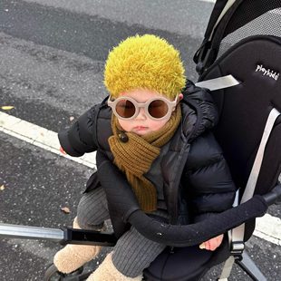 黄毛宝宝帽子儿童假发帽子宝宝搞怪榴莲帽冬季保暖男孩女孩小月龄