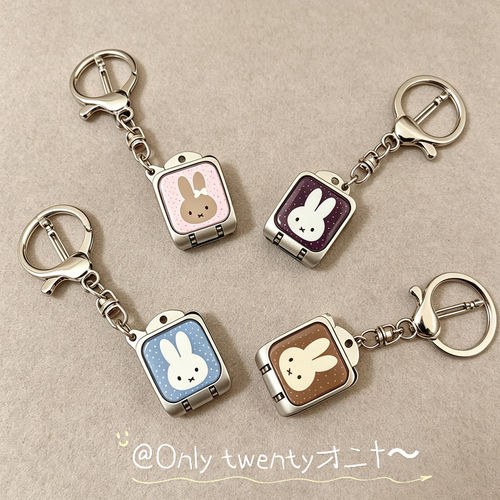 ins米菲兔钥匙扣便携迷你指甲剪可爱卡通挂件日常小物件带搓甲条