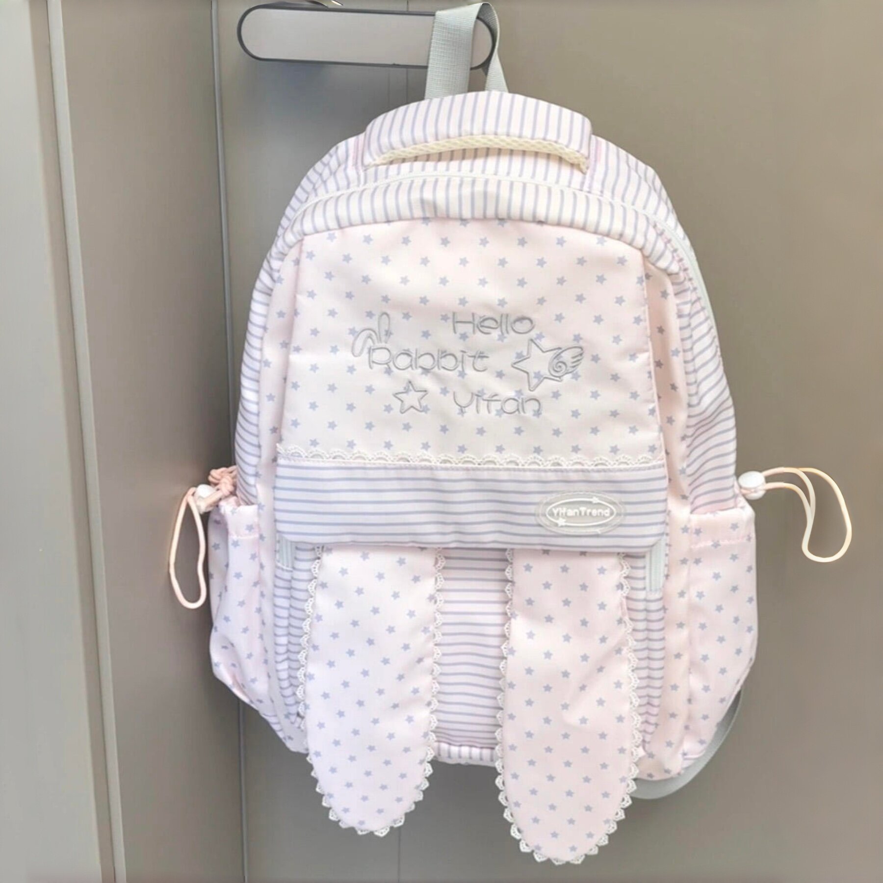 粉色兔耳朵造型书包日系小学初高生中揹包高颜值双肩包大容量开学