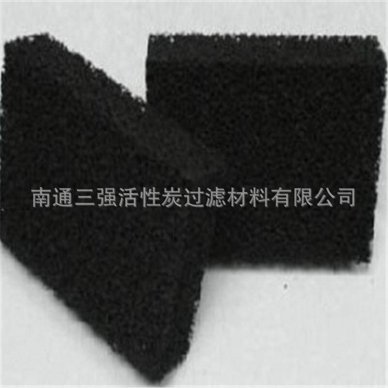 分割各种尺寸的活性碳过滤绵海绵状活性炭过滤棉活性炭海绵