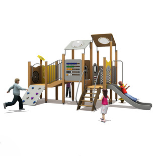 户外无动力塑料滑梯游乐设备幼儿园小区PE板滑梯组合亲子游乐设施