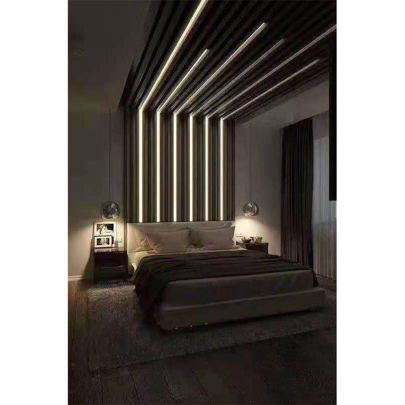 定制 led线条灯铝合金灯槽嵌入式 灯带卡槽硬灯条线性灯家装衣柜