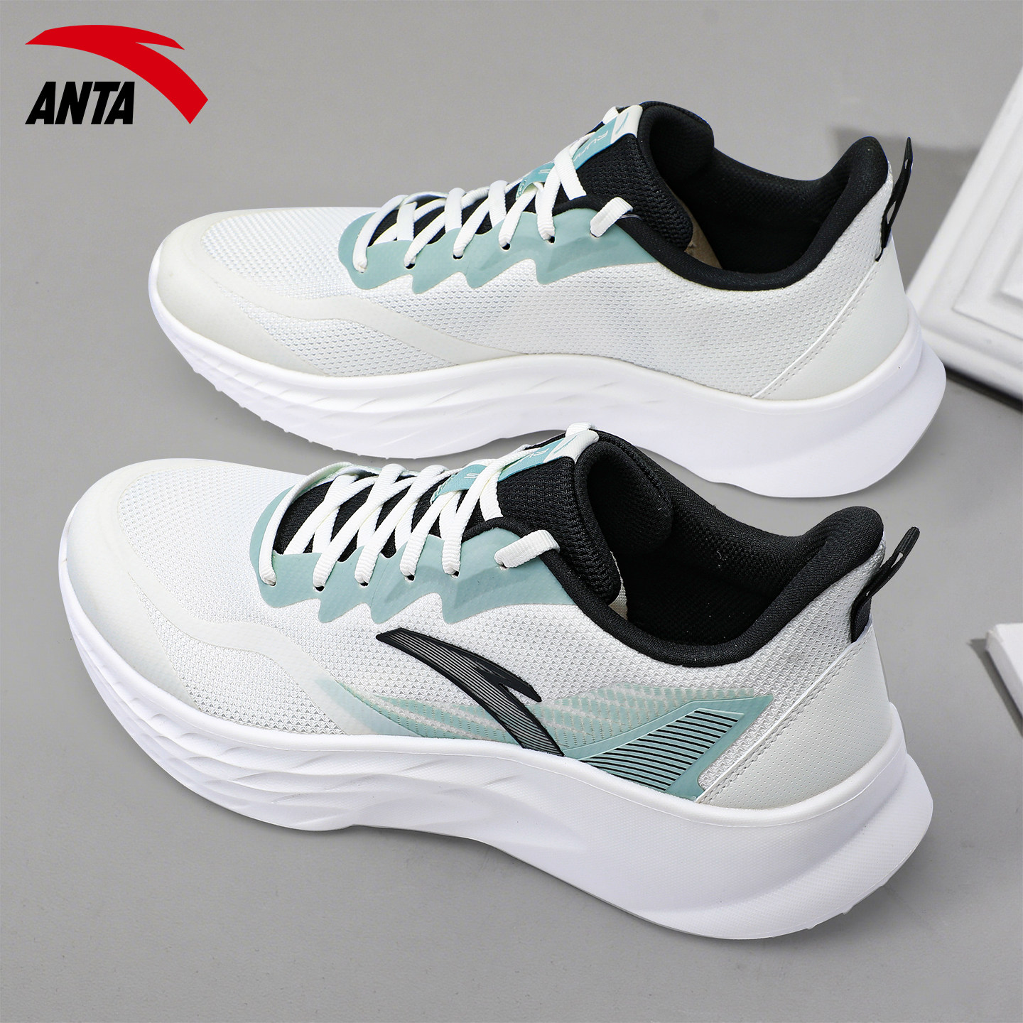 安踏男鞋跑步鞋春季2026新款官方正品网面减震回弹跑鞋学生运动鞋