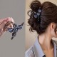 圆珠水钻抓夹女高级感发量少鲨鱼夹2025新款 高级感发夹后脑勺头饰