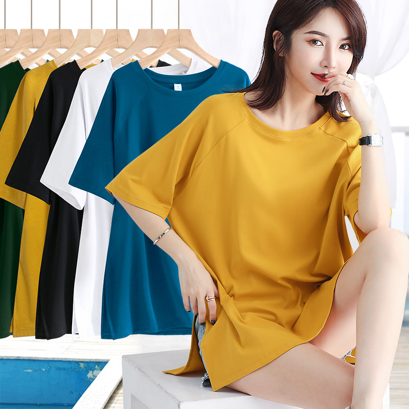 休闲大码胖mm春夏2026年新款女五分半袖t恤洋气开叉宽松显瘦上衣,女装/女士精品,大码内搭,淘宝优惠券,粉丝福利购,淘宝优惠卷