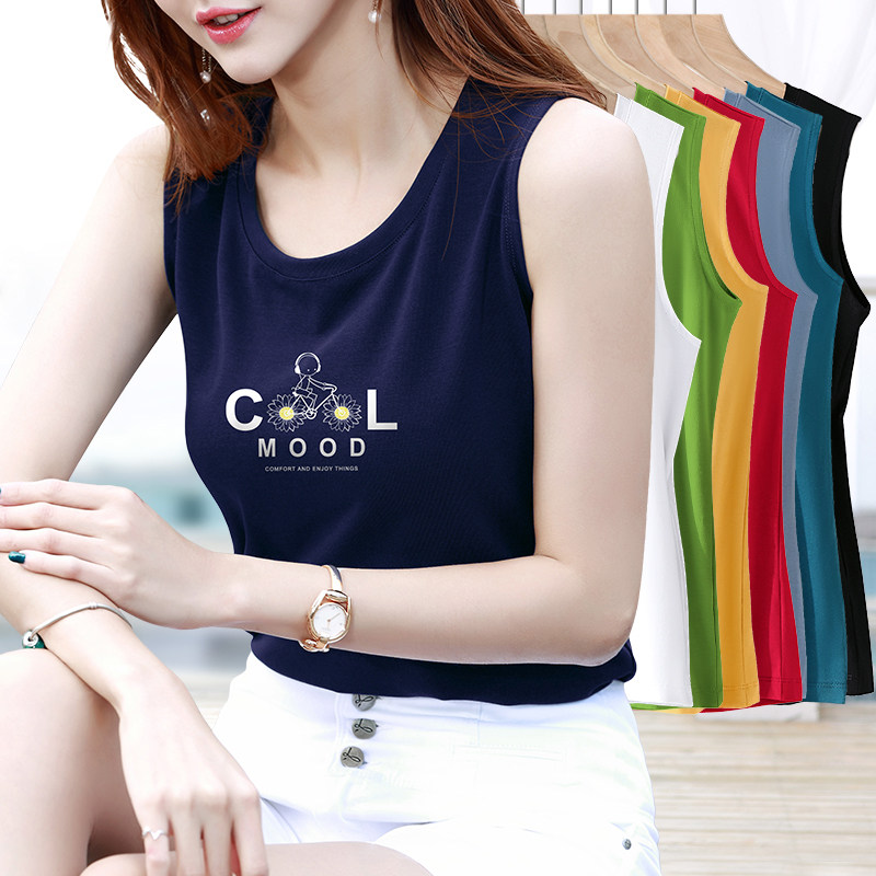 EXAMINEDU/甄度纯棉印花无袖t恤