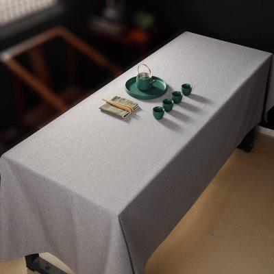 加大会议室桌布餐桌布定制长方形纯色轻奢高级感茶台布