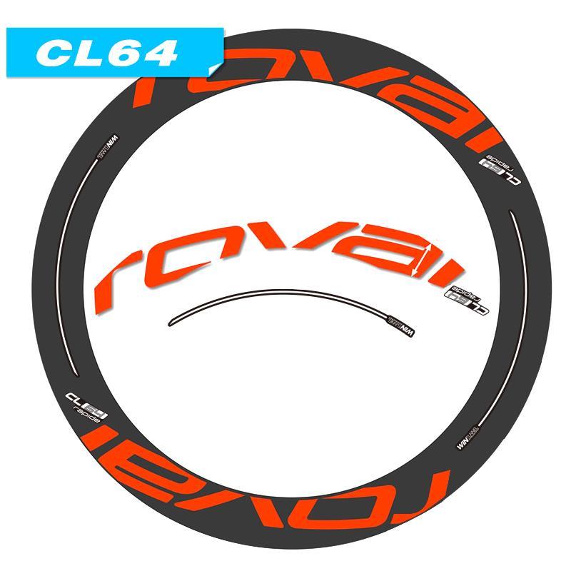 闪电CL64贴纸公路车轮组碳刀圈单车贴改色定制反光防水