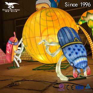 夜游彩灯花灯七星瓢虫LED灯装饰美工颜色处理支持来图制作