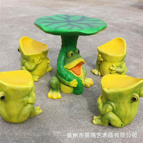 户外玻璃钢仿真足球桌椅摆件蘑菇南瓜雕塑公园林商场座椅装饰造型