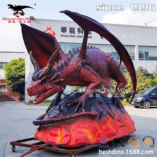 工厂制作各种仿真恐龙模型骨架仿真西方飞龙会动会叫逼真