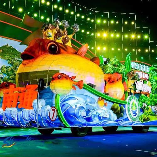 蝶恋花大型巡游花车彩车彩船制作精良美陈道具欢迎咨询手工