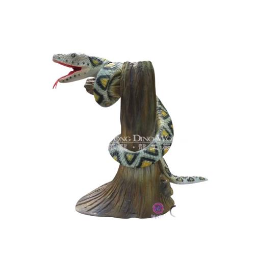 仿真蟒蛇缠树游乐园户外景区装饰美化引流仿真动物模型制作工厂.