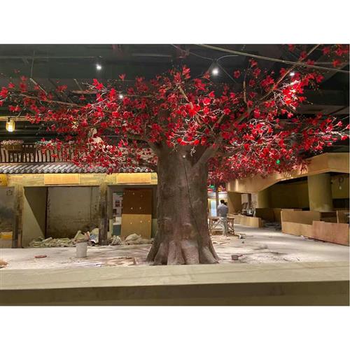 大型仿真木棉花许愿树室内装饰商场店铺橱窗造景仿真树英雄花树