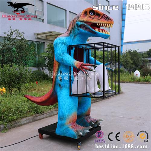 大型定制仿真恐龙困兽笼子恐龙园游乐园景点设施仿真恐龙模型玩具