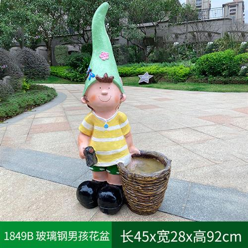 卡通小蜜蜂花缸户外玻璃钢卡通动物雕塑摆件花园花盆园林装饰小品