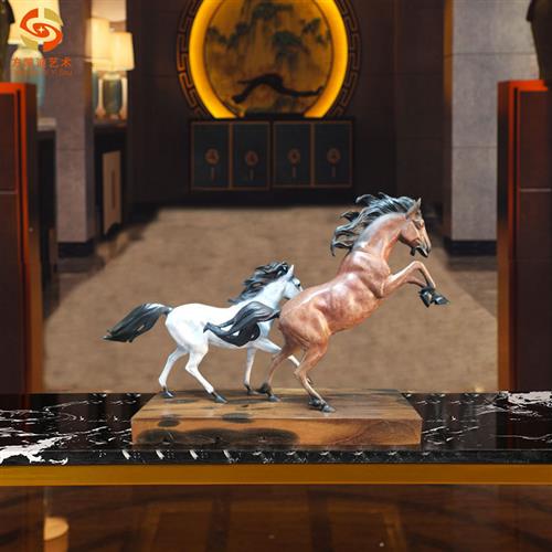欧式摆件家居饰品乔迁开业礼品新款饰品铸铜骏马客厅办公室工艺品