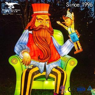 夜游彩灯文化文旅项目多区景点展示匹诺曹IP人物文化街区打造