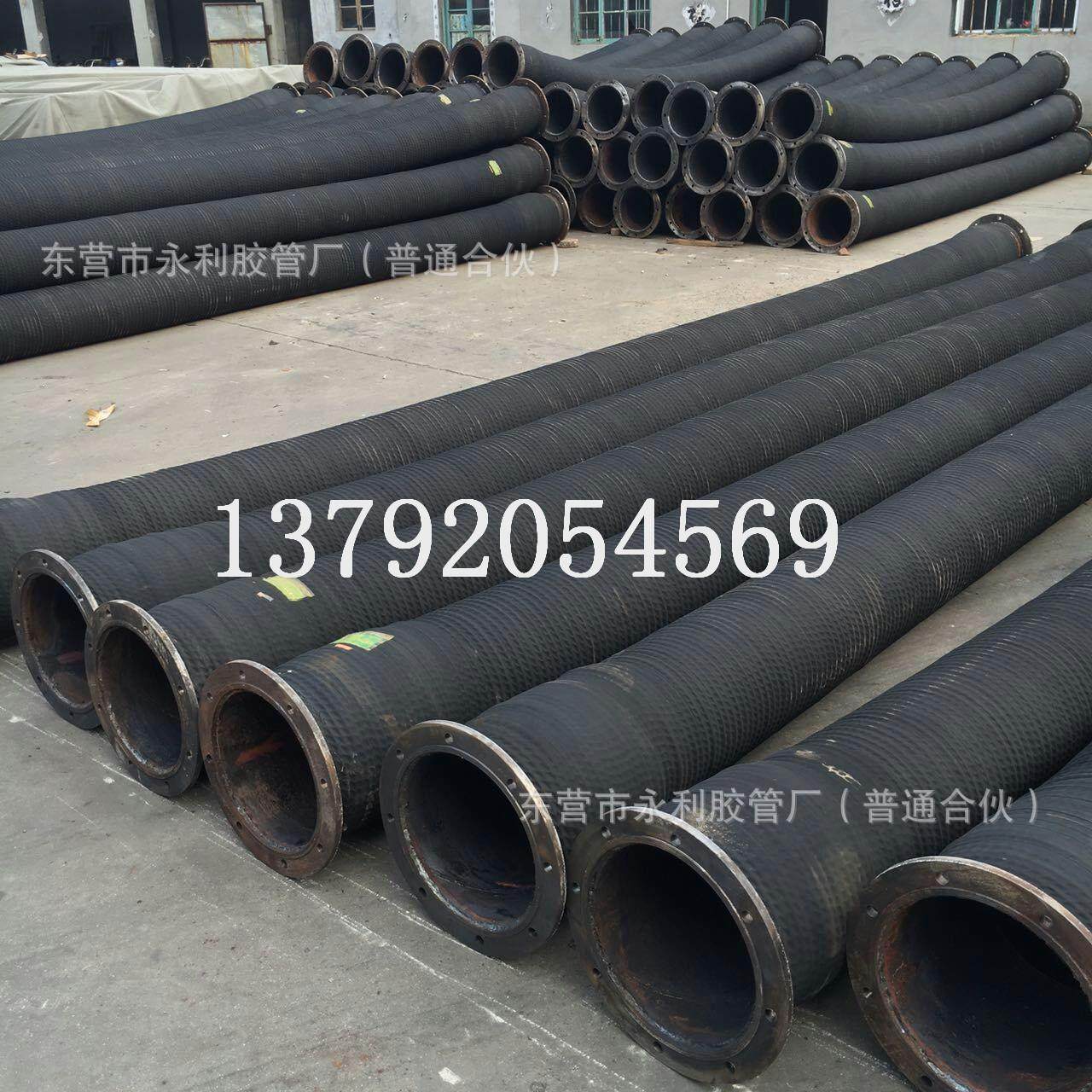 大口径吸排污水耐酸碱钢丝骨架胶管水泵配套法兰式吸水钢丝软管