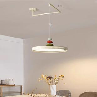 全光谱飞碟餐厅灯吊灯高级感现代简约吧台侘寂奶油风中古中山灯具